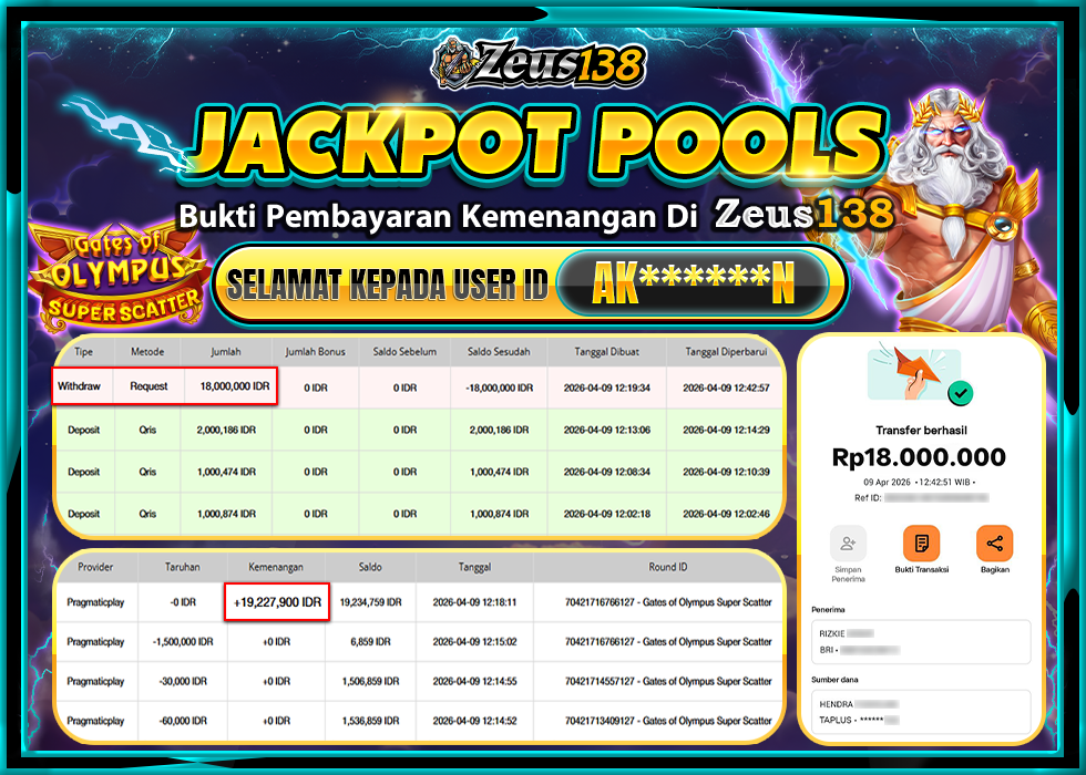 ZEUS138 GATES OF OLYMPUS SUPERSCATTER Rp18,000,000